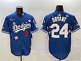 Men's Los Angeles Dodgers Front #8 Back #24 Kobe Bryant Royal 2025 Tokyo Series Limited Stitched Jersey,baseball caps,new era cap wholesale,wholesale hats